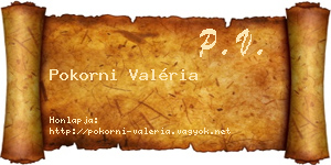Pokorni Valéria névjegykártya